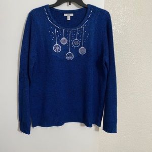 Croft & barrow L blue sweater